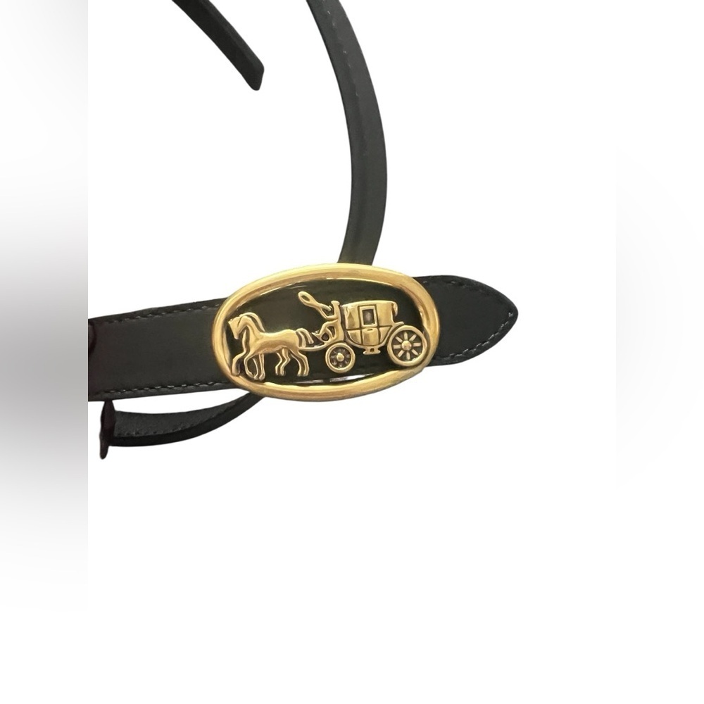 COACH Horse and Carriage Buckle Belt Black size M - Picture 3 of 11